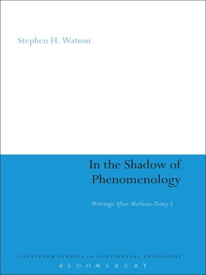 cover image of In the Shadow of Phenomenology